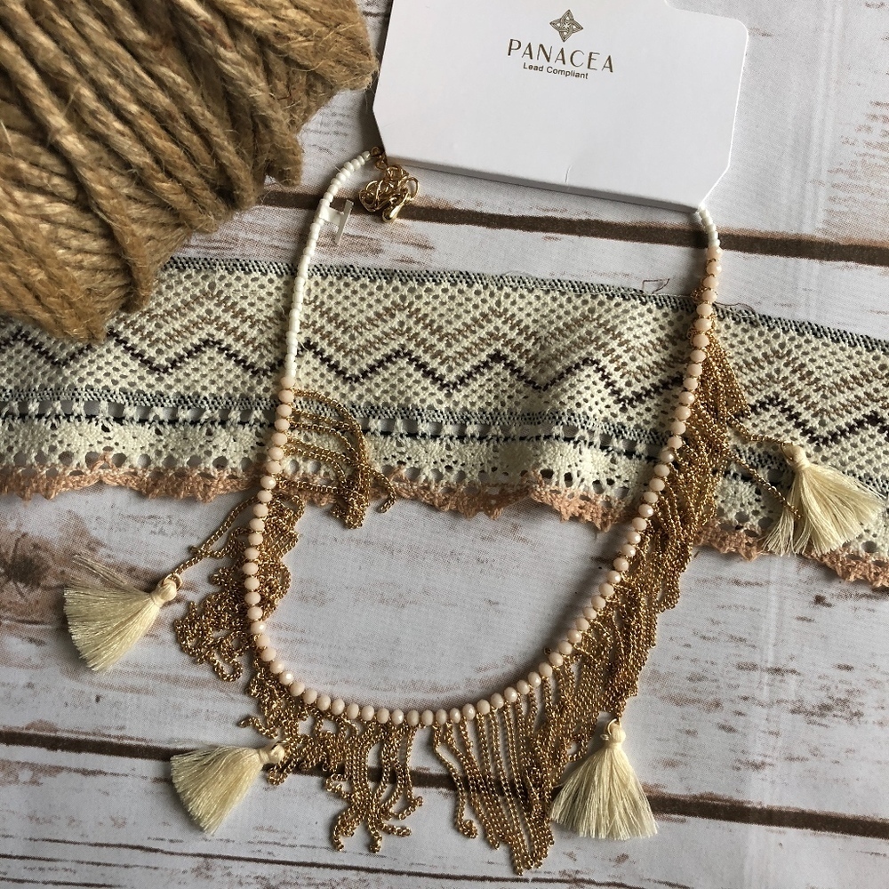 Panacea Tassel and Chain Necklace